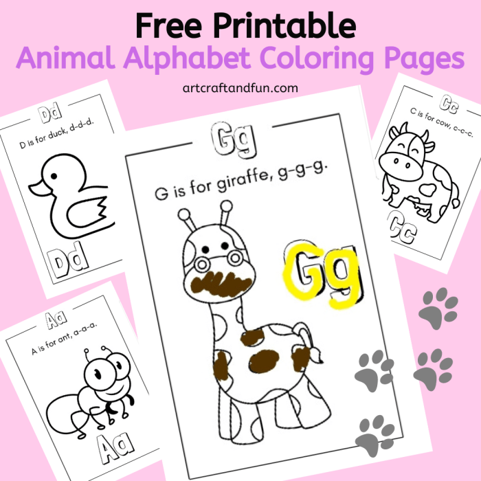 Animal alphabet v coloring pages printable