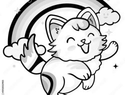 Anime Coloring Pages Cat Purrfect Fun