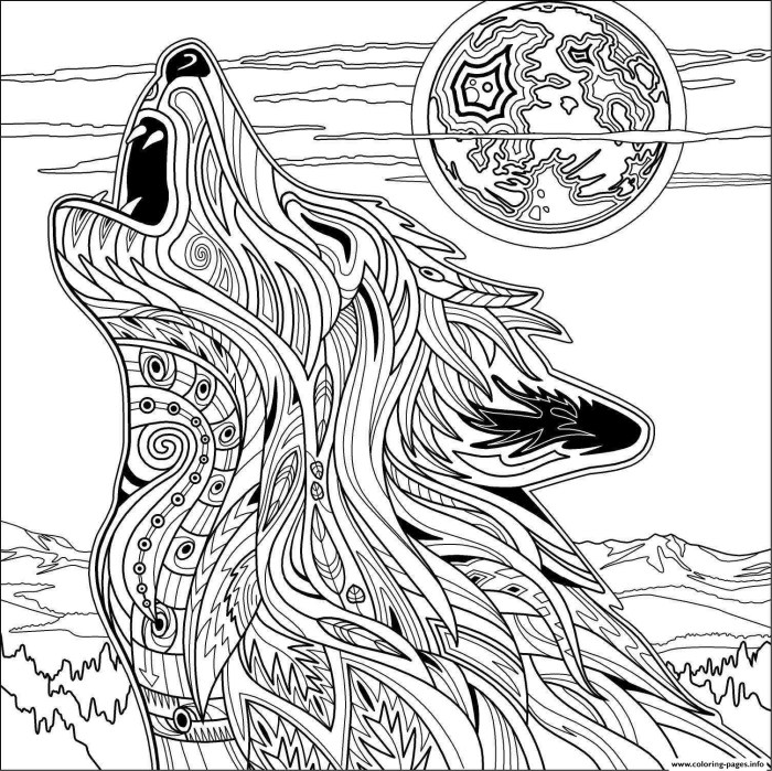 Animal faces coloring pages wolf