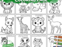 Cute Wild Animals Coloring Pages