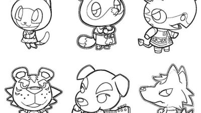 Animal crossing new horizons coloring pages printable