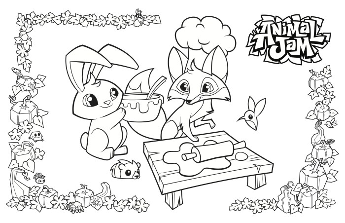 Animal jam coloring page