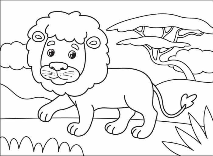 Carnival of the animals lion coloring