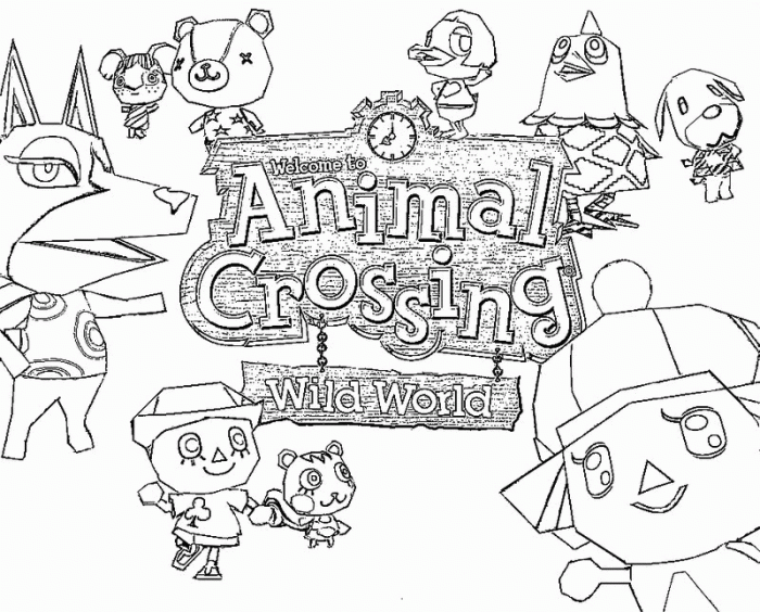 Animal crossing coloring book