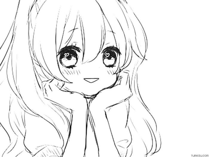 Coloring pages anime girls