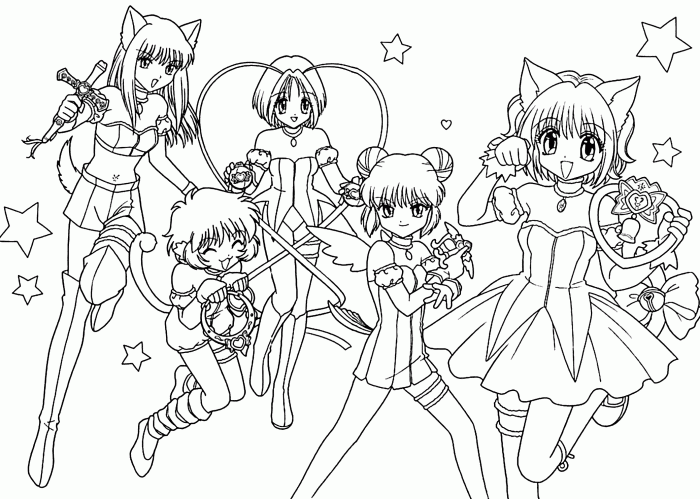 Cosplay anime coloring pages