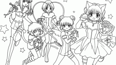 Complex anime coloring pages