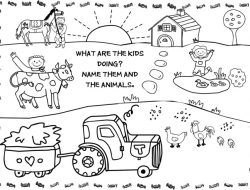 Farm and Animal Coloring Sheet Fun