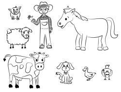 Free Coloring Page of Farm Animals A Comprehensive Guide