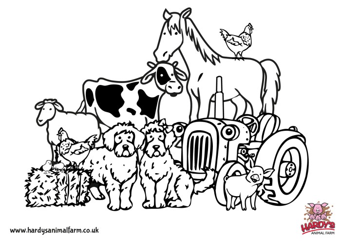 Agriculture animals coloring pages