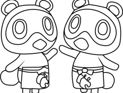 Animal Crossing Christmas Coloring Pages