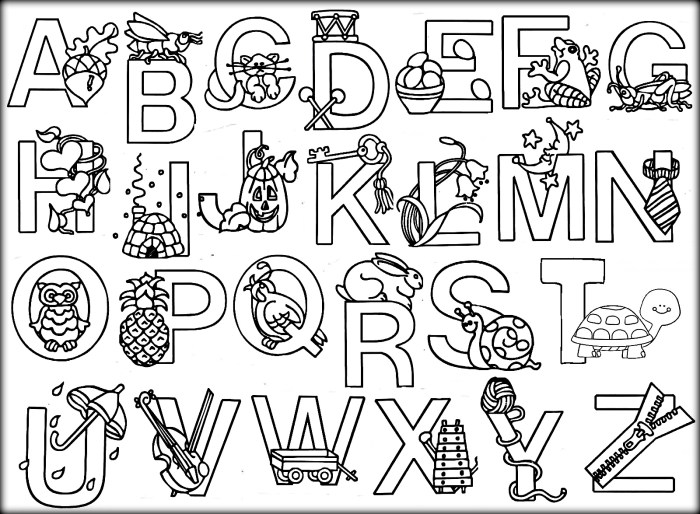 Animal alphabet v coloring pages printable