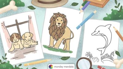 Coloring animals sheets for kids