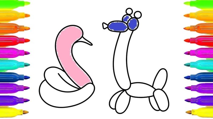 Balloon animal coloring page