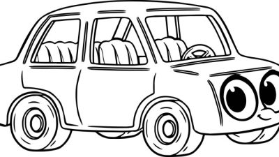 Animated car coloring pages