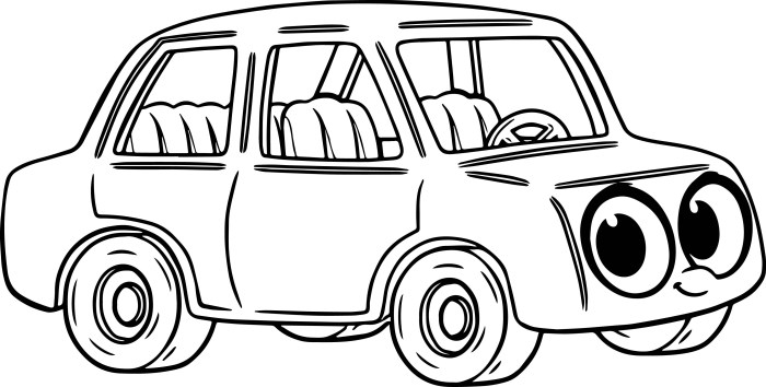 Animated car coloring pages