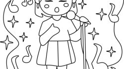 Free coloring pages of anime musicians