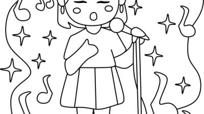 Free coloring pages of anime musicians