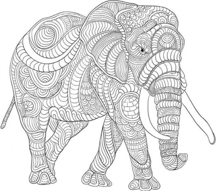 Coloring pages animals hard ow