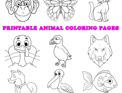 Free Animal Coloring Pages for Kids Printable