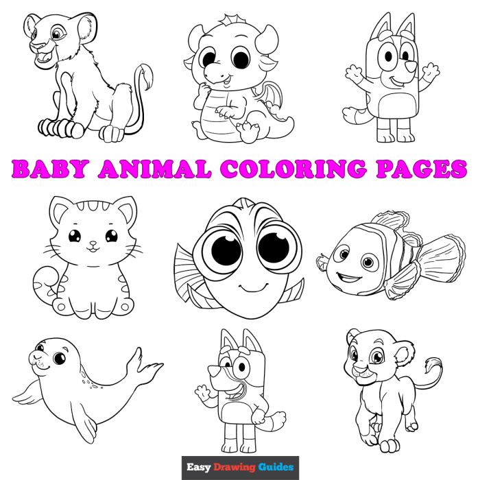 Printable coloring pages cute animals