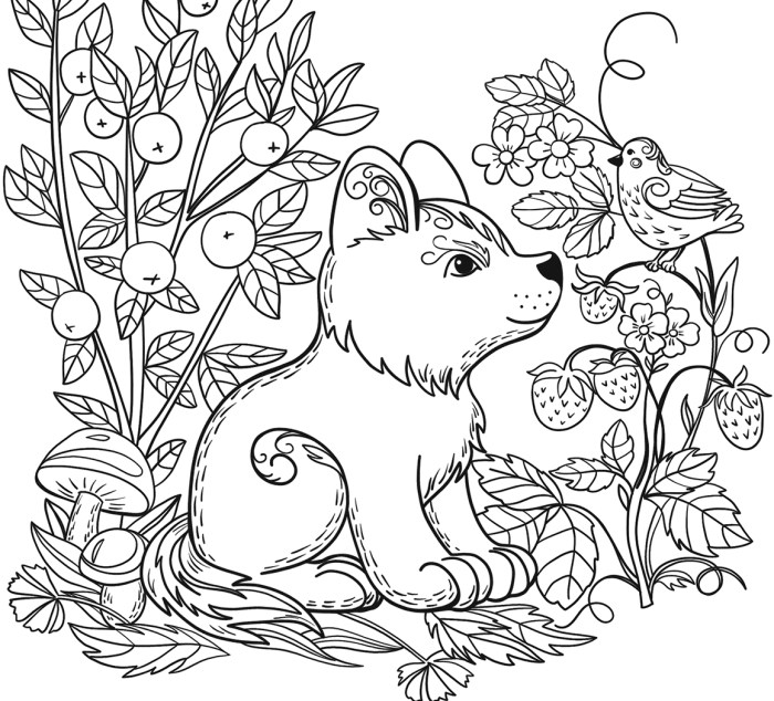 Easy printable animal coloring pages