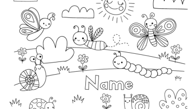 Spring Animals Coloring Page