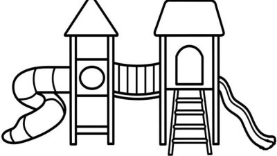 Animated backyard coloring page