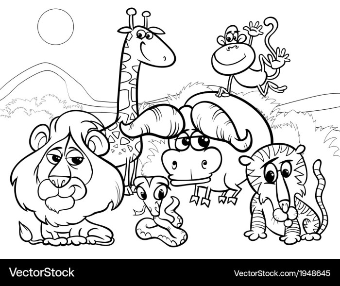 Coloring animals baby cartoon pages wecoloringpage