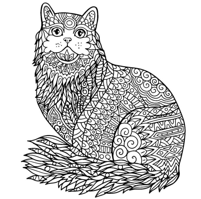 Hard animal coloring page