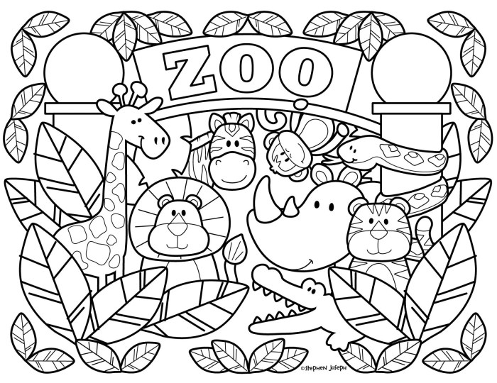 Zoo coloring pages animals cartoon animal color printables good printable getcolorings col getdrawings like