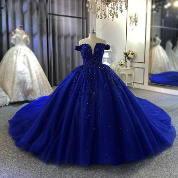 Black and blue wedding dress