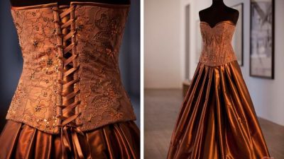 Copper dress for wedding