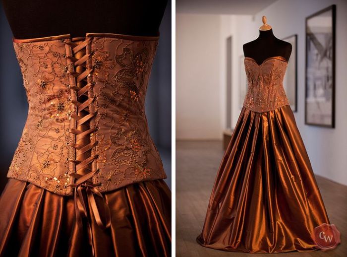 Copper dress for wedding