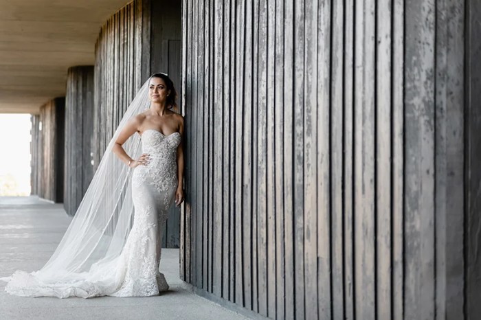 Flowy beach wedding dress