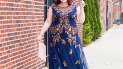 Plus size guest wedding dress