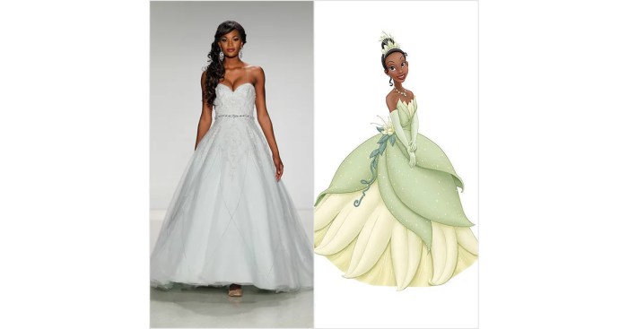 Disney tiana wedding dress