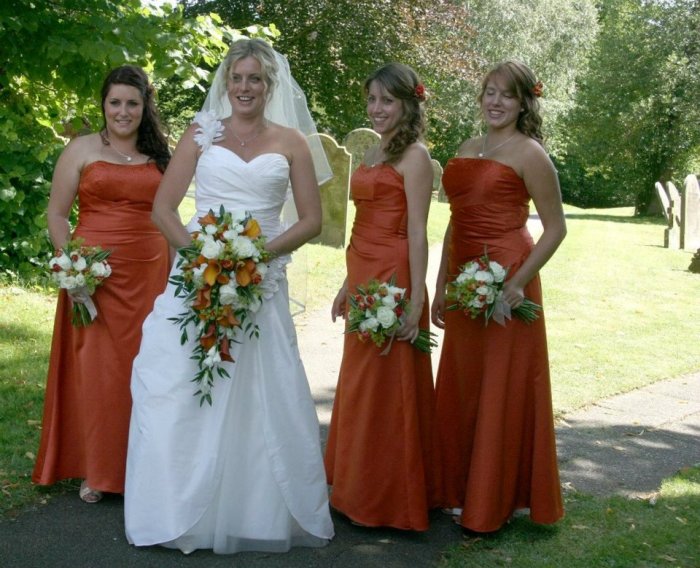 Burnt orange dress for wedding