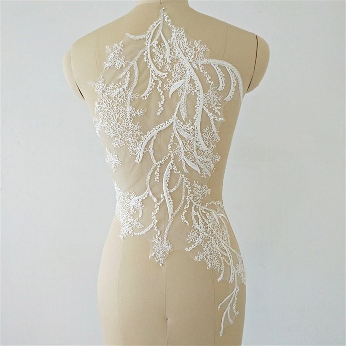 Lace applique wedding dress