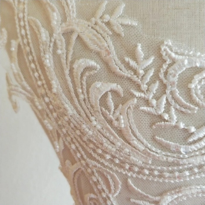 Lace applique wedding dress