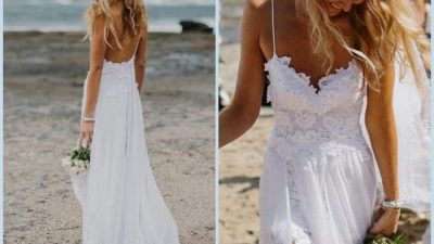 White Wedding Dresses for the Beach