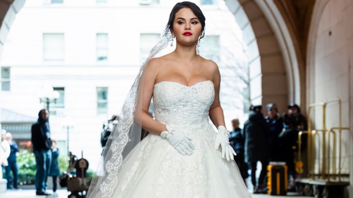 Selena gomez wedding dress