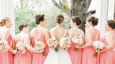 Coral dresses for a wedding